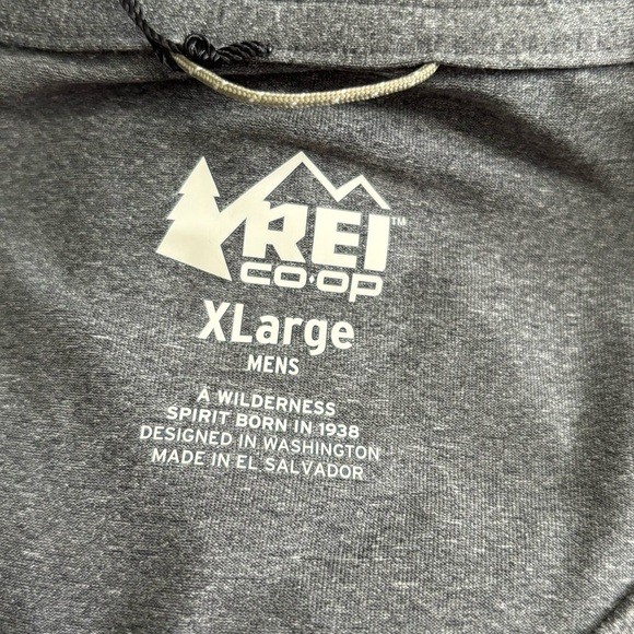 Rei Co-op Shirt Men’s XL Sahara Long Sleeve T Shirt 2.0 Gray Hiking UPF 30 Solid - Picture 5 of 7